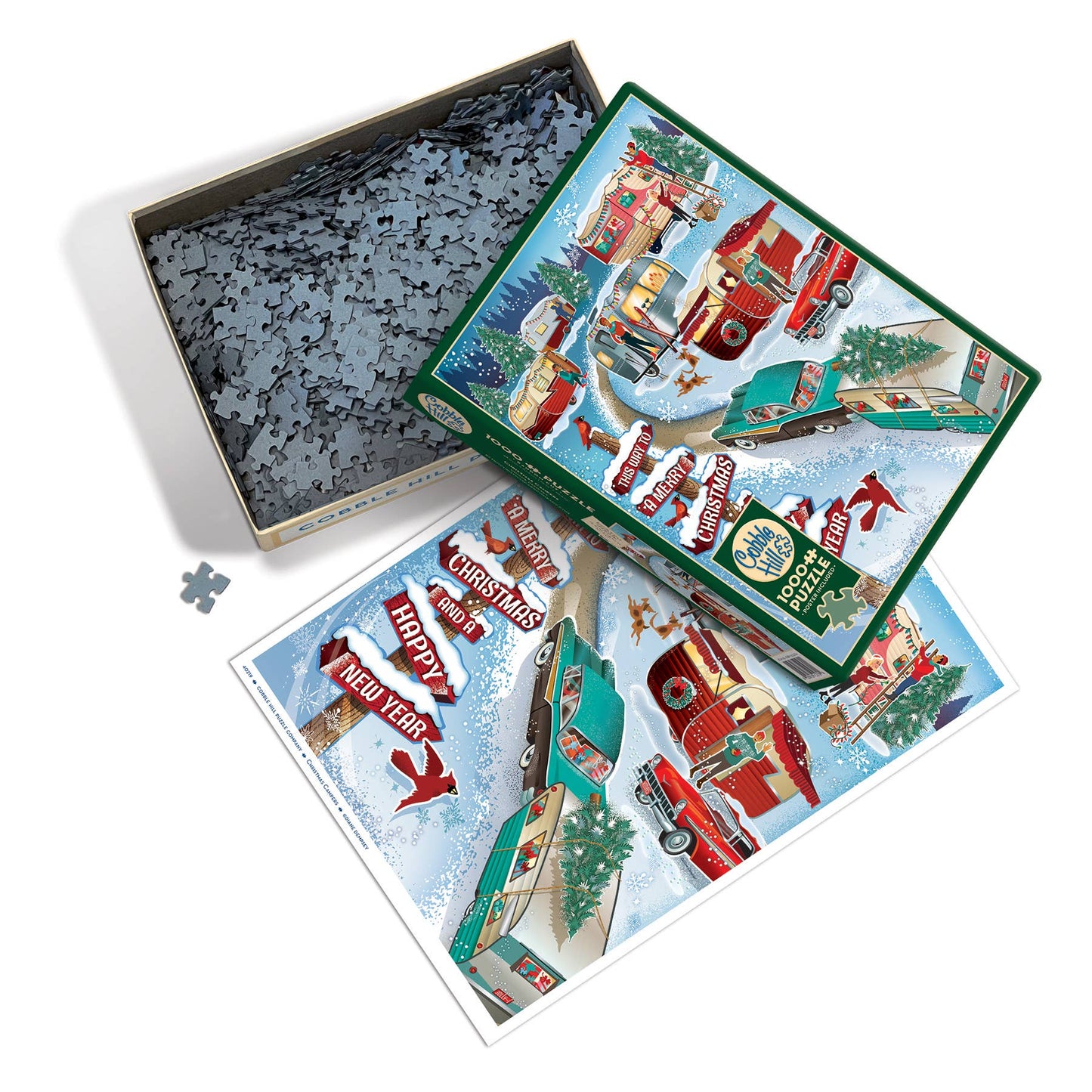 Christmas Campers 1000-Piece Cobble Hill Puzzle