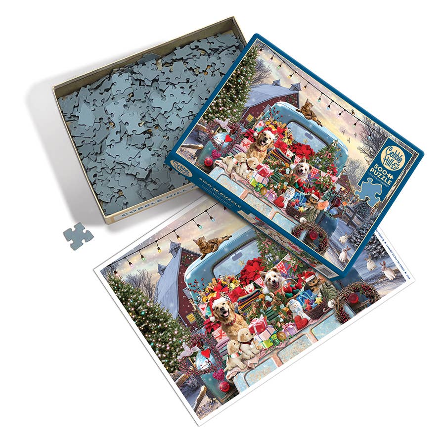 Country Truck in Winter 500-Piece Cobble Hill Puzzle