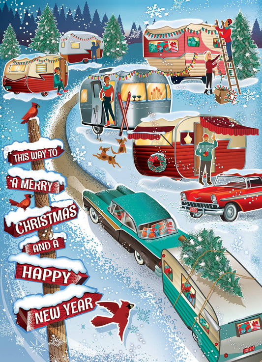 Christmas Campers 1000-Piece Cobble Hill Puzzle