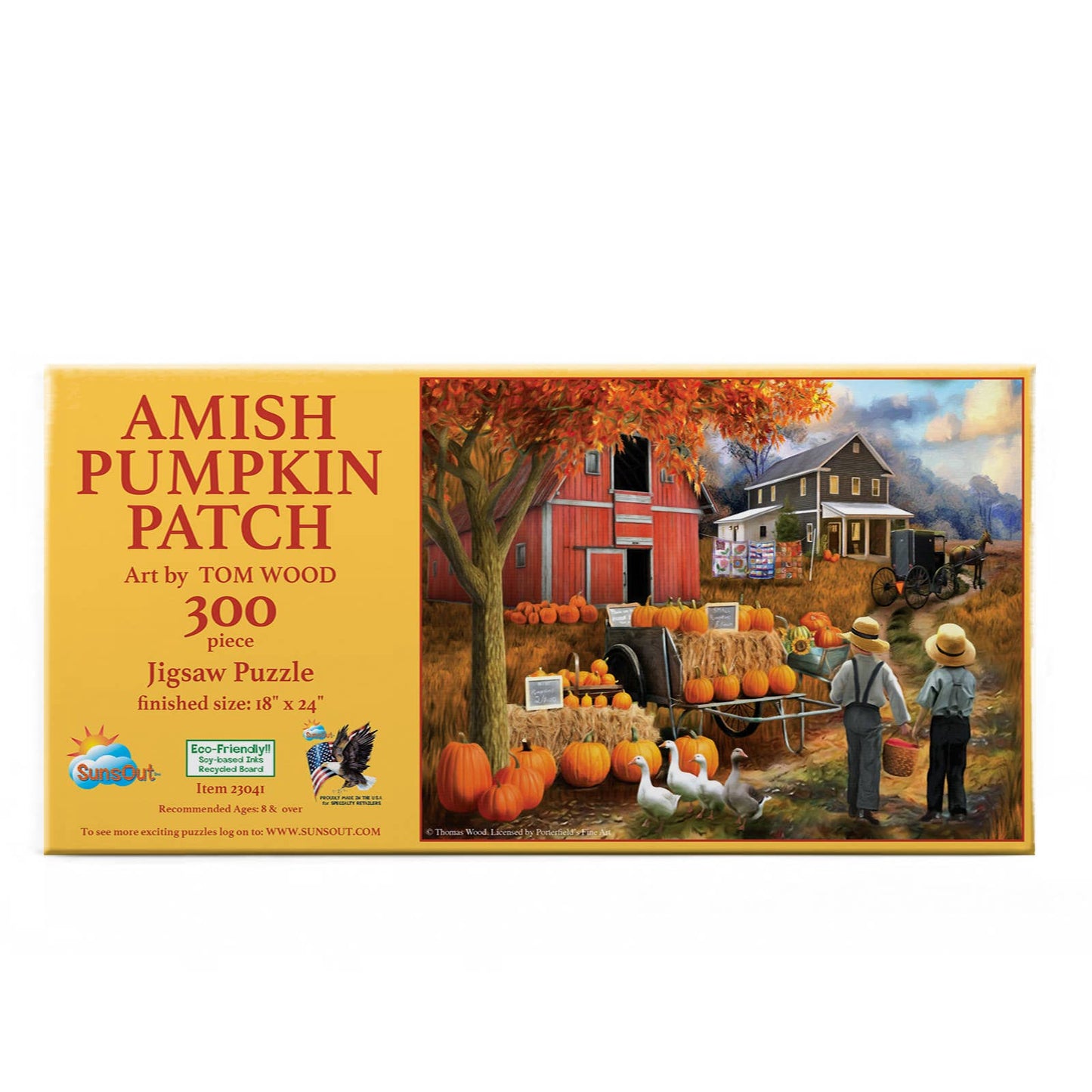 0395 Amish Pumpkin Patch 300 pc Puzzle