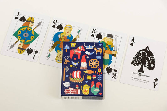Nordic Deck - Navy - Poker Size Playing Cards