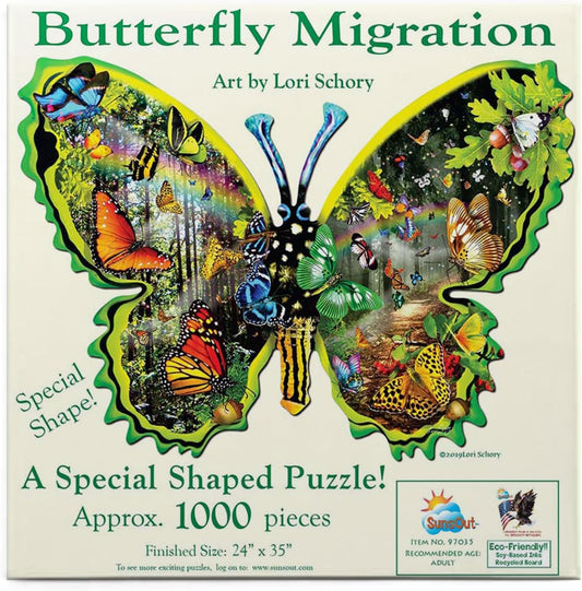 Butterfly Migration 1000 Piece Shaped