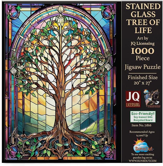 Stained Glass Tree of Life 1000 Pieces