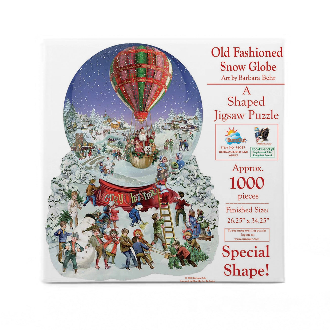 Old Fashioned Snow Globe Shaped Puzzle