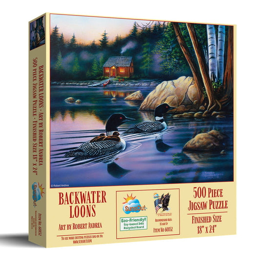 Backwater Loons 500 pc Puzzle