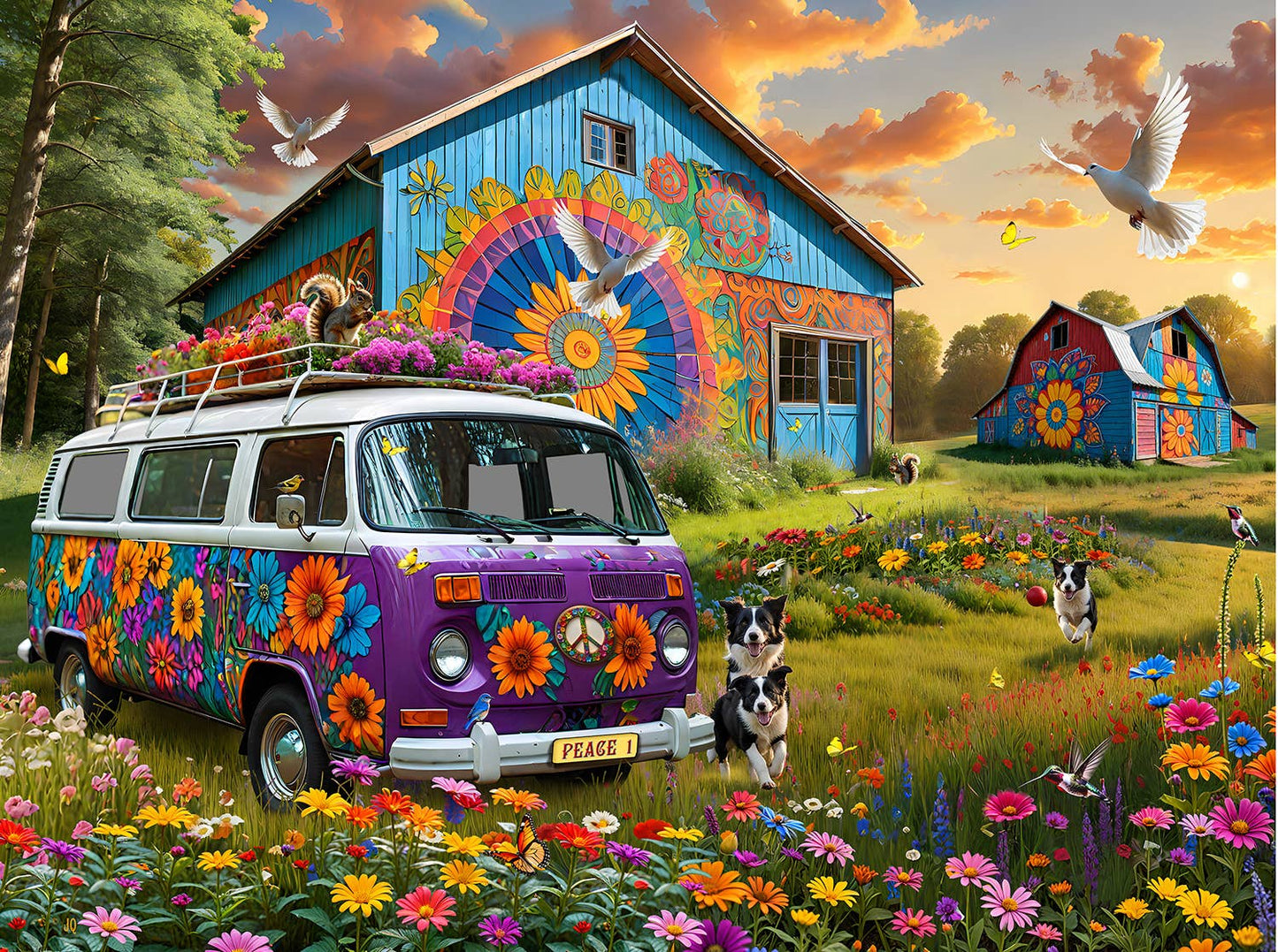 1219 Hippie House 500 pc Puzzle