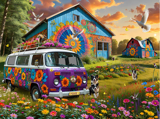 1219 Hippie House 500 pc Puzzle