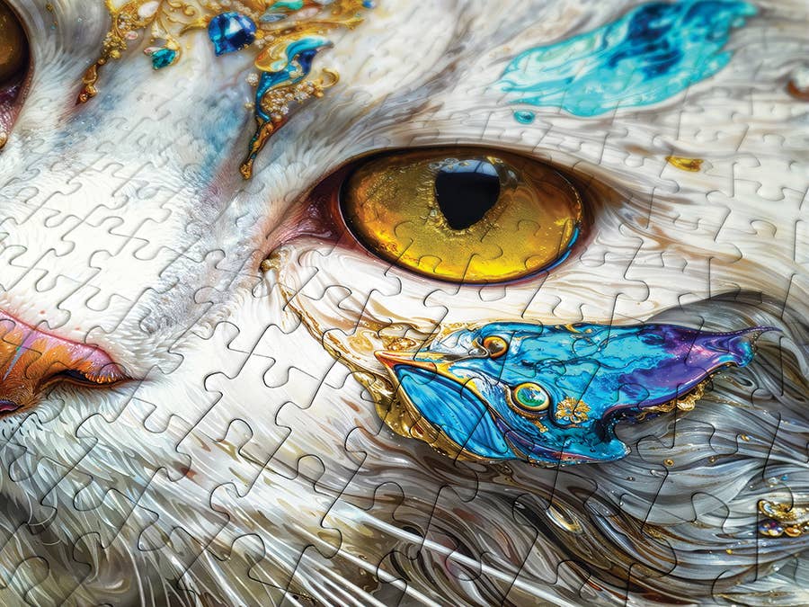 Jeweled Cat 1000-Piece Enjoy Puzzle