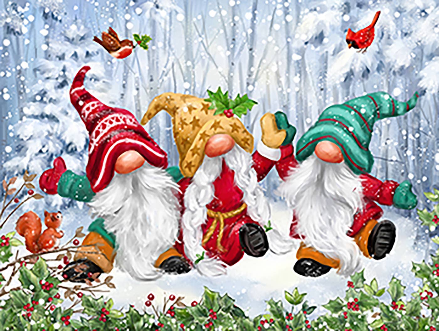 Three Winter Gnomes 300 pc Puzzle