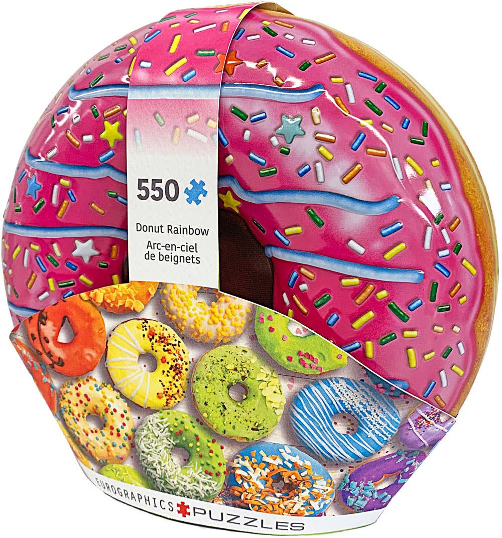 Donut Rainbow Shaped Tin