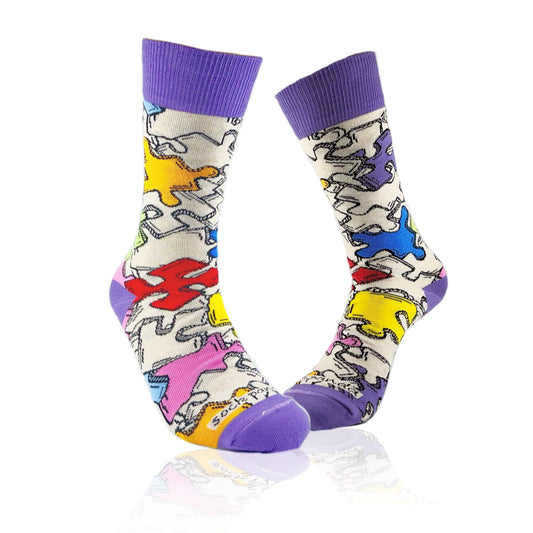 Jigsaw Puzzle Pattern Socks from the Sock Panda