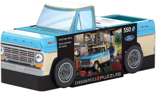 Hard Days Work Pickup Truck Tin