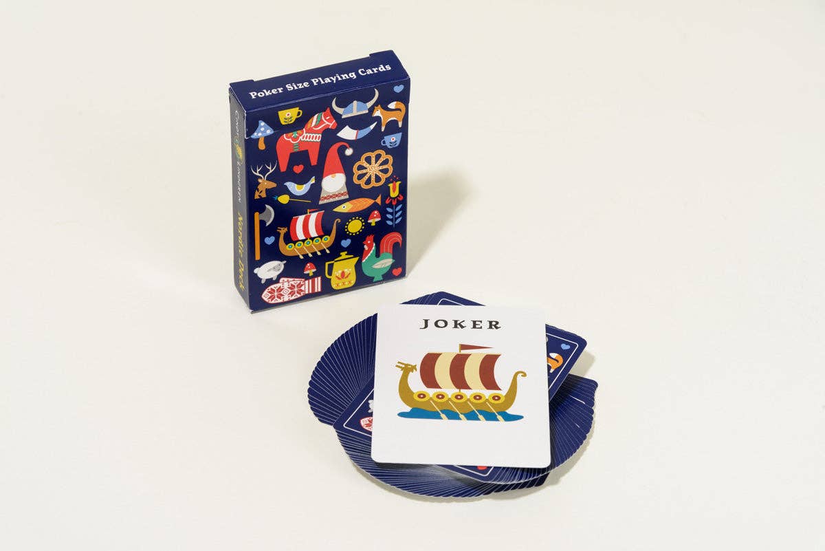 Nordic Deck - Navy - Poker Size Playing Cards