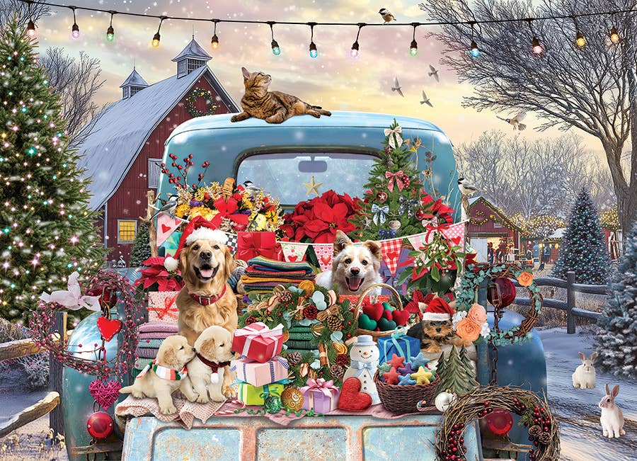 Country Truck in Winter 500-Piece Cobble Hill Puzzle