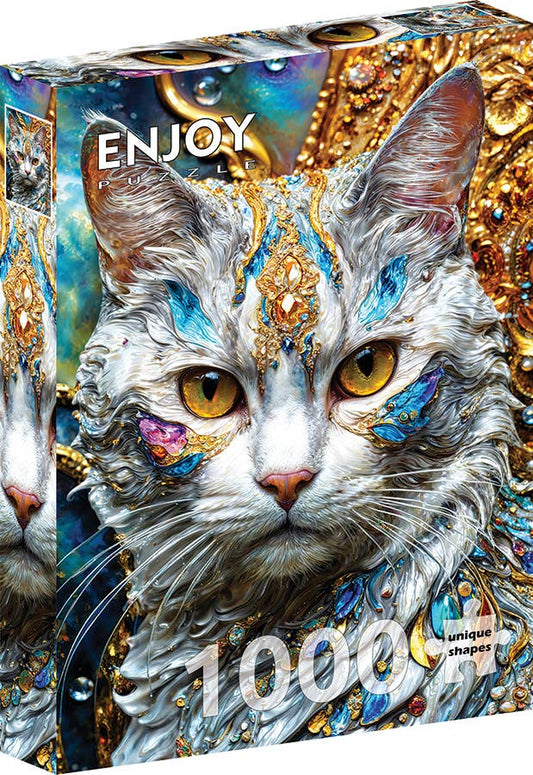 Jeweled Cat 1000-Piece Enjoy Puzzle