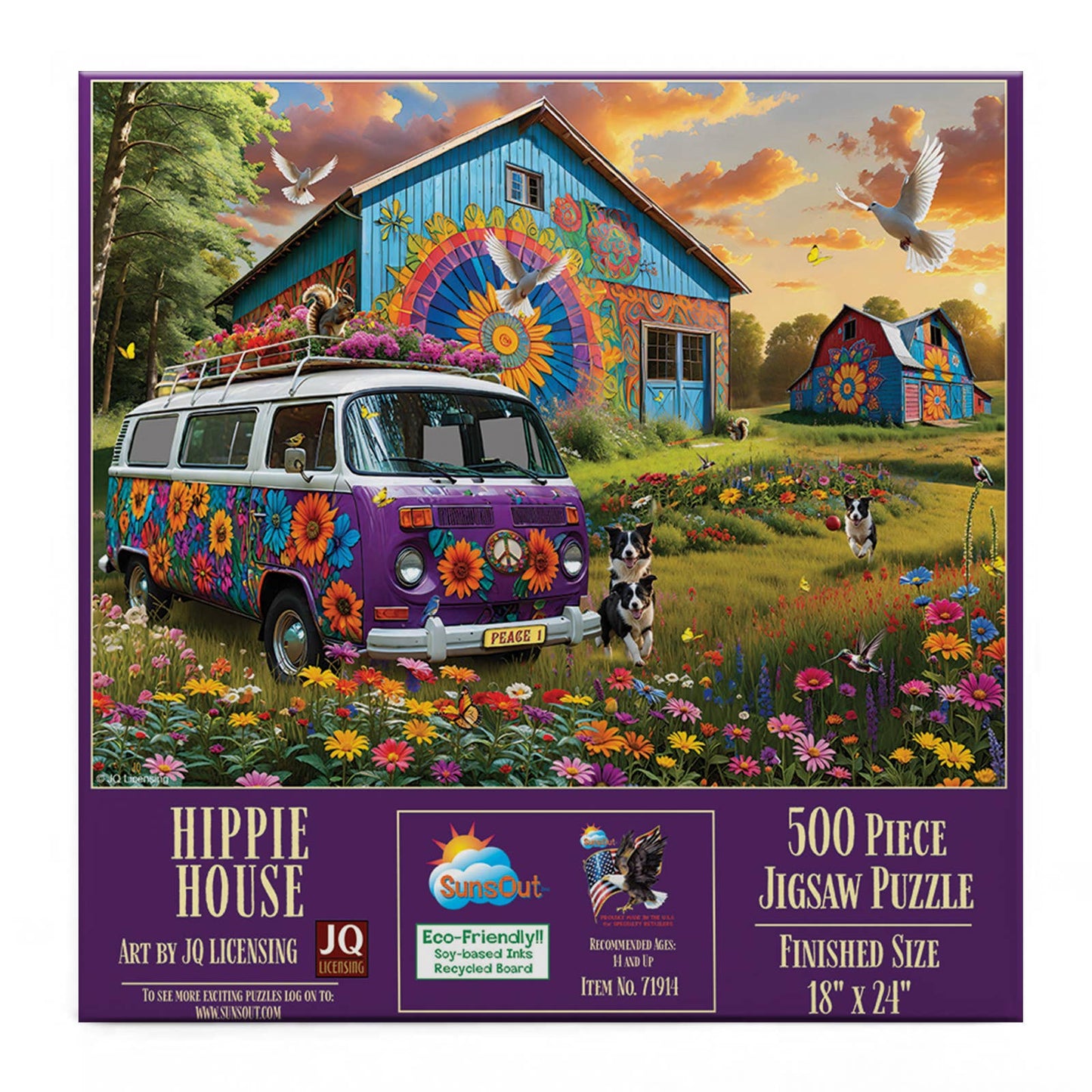 1219 Hippie House 500 pc Puzzle