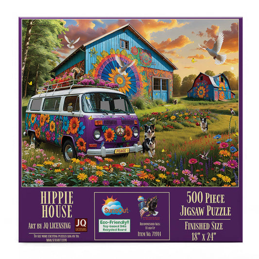 1219 Hippie House 500 pc Puzzle