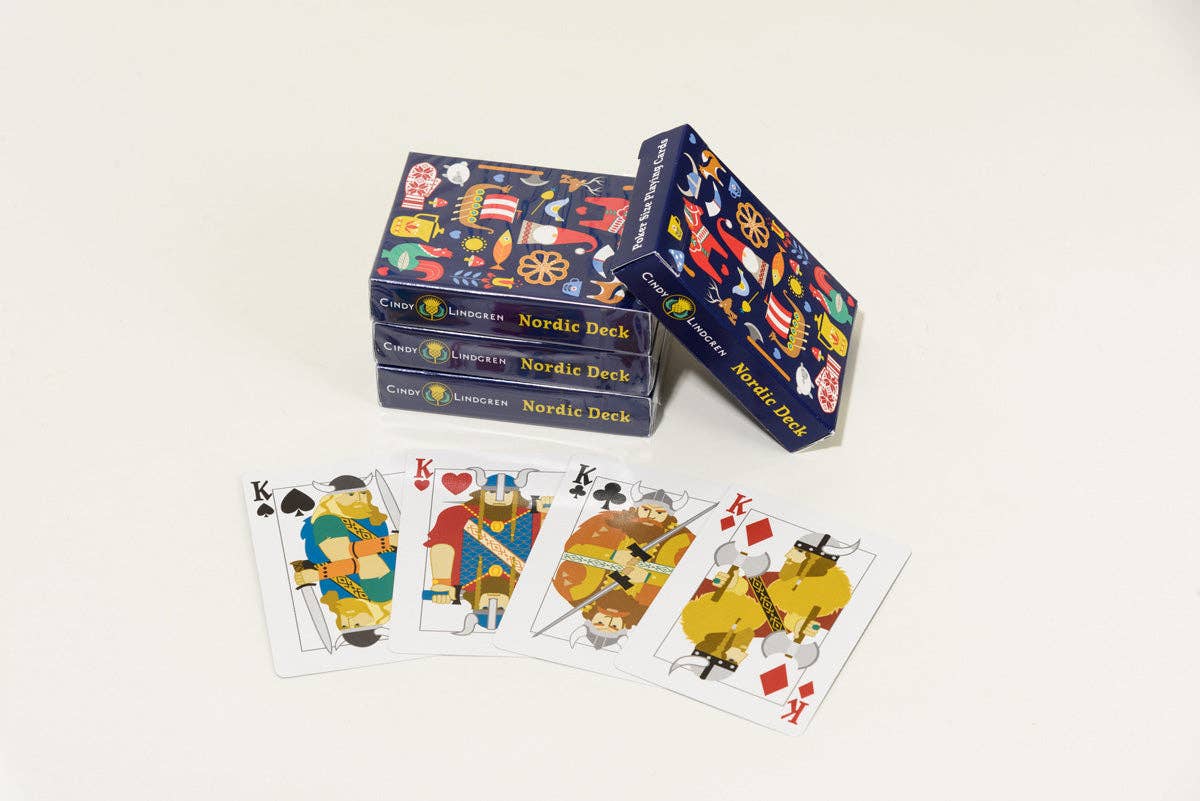 Nordic Deck - Navy - Poker Size Playing Cards