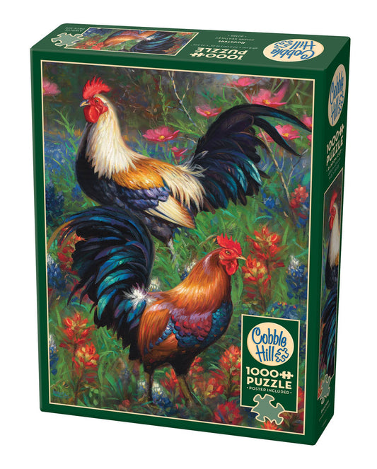 Roosters 1000-Piece Cobble Hill Puzzle