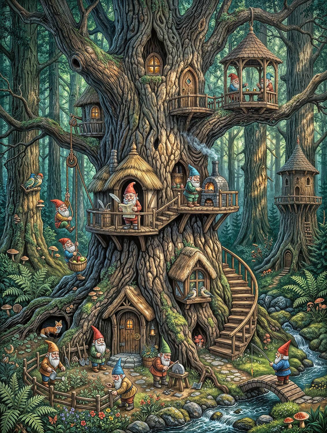 5184 Gnomes Hard at Work 500 pc Puzzle