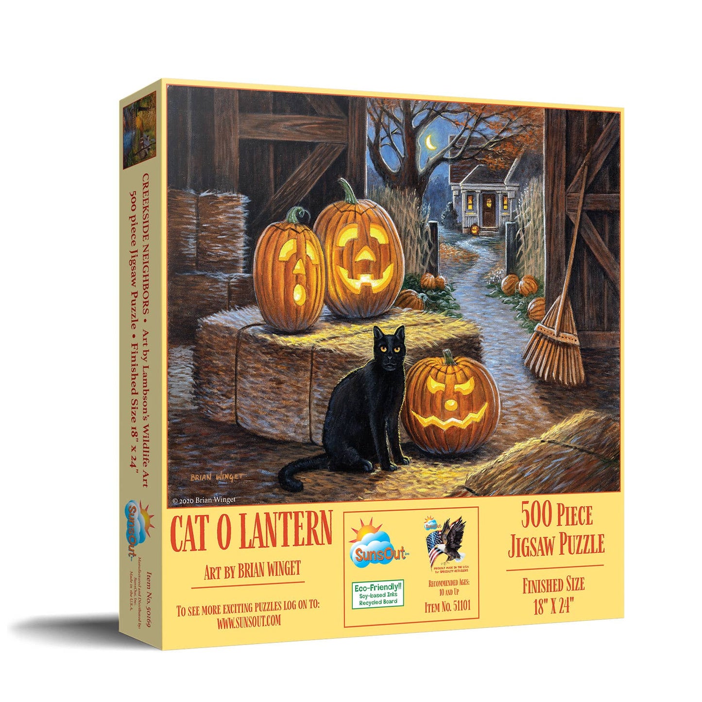 0684 Cat O Lantern 500 pc Puzzle