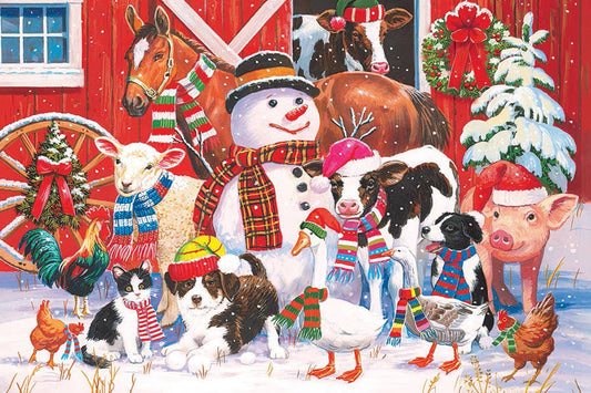 Festive Farmyard Greetings (35-Piece) Floor Puzzle
