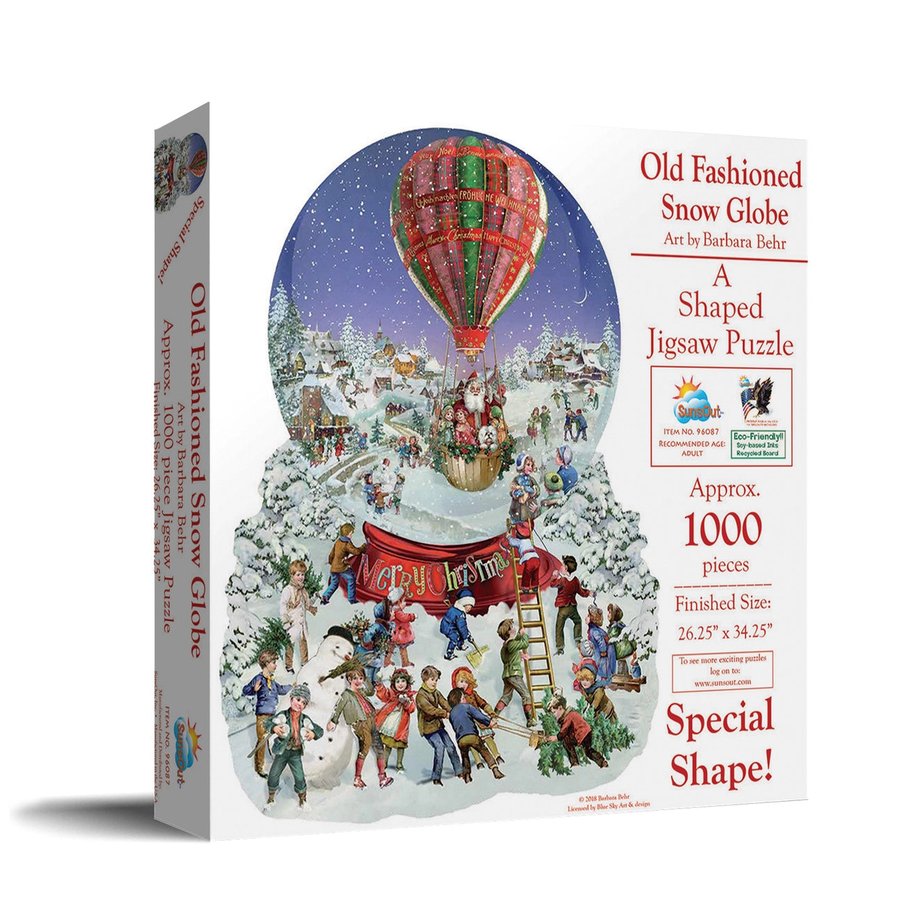 Old Fashioned Snow Globe Shaped Puzzle