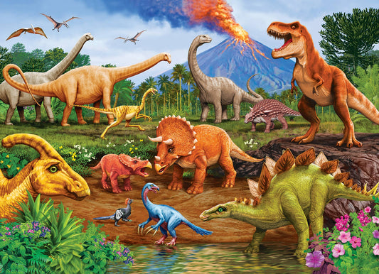 Triceratops & Friends (Tray) 35-Piece Cobble Hill Puzzle