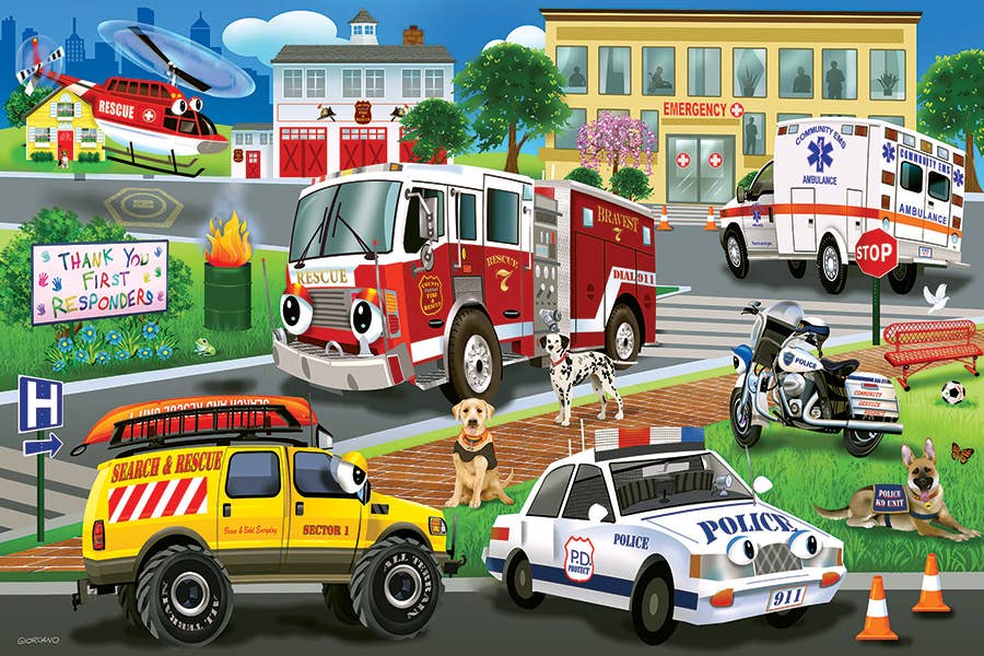 First Responders (35pc) Floor Puzzle - Ages 3+