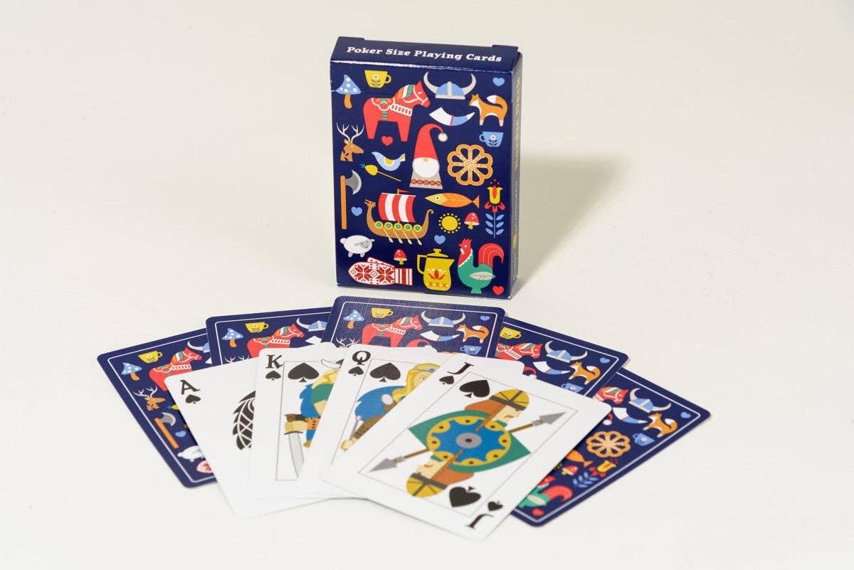 Nordic Deck - Navy - Poker Size Playing Cards