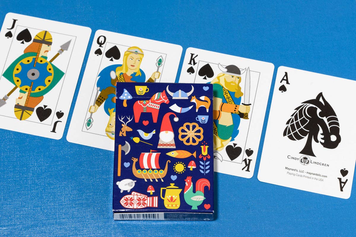 Nordic Deck - Navy - Poker Size Playing Cards