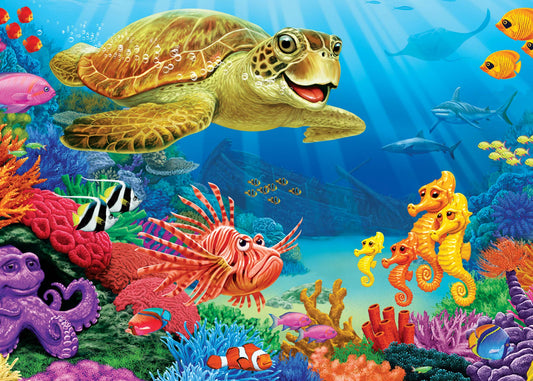 Undersea Turtle (Tray) 35-Piece Cobble Hill Puzzle