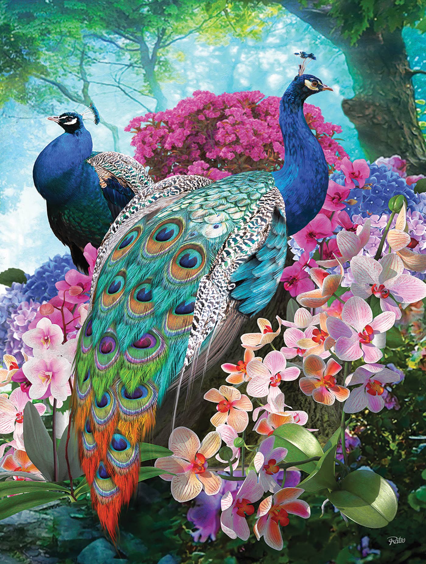 0640 Pretty Peacock 300 pc Puzzle