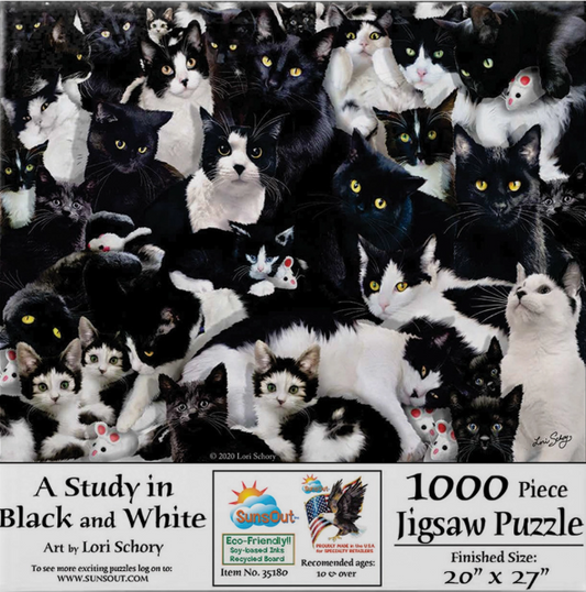 A Study in Black and White 1000 pieces