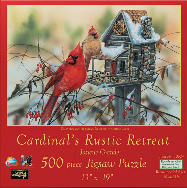 Cardinal's Rustic Retreat 500 Pieces