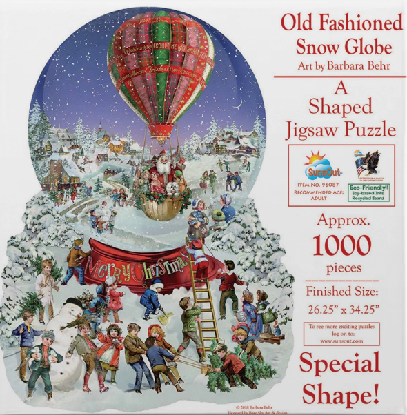 Old Fashioned Snow Globe 1000 Piece Shaped