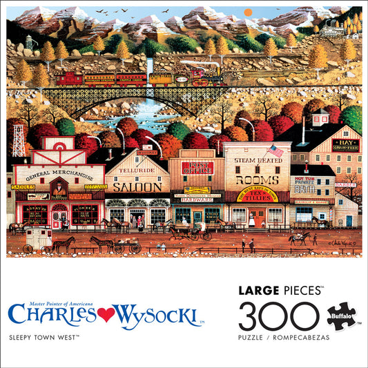 Charles Wysocki: Sleepy Town West 300 Piece Puzzle
