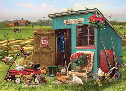 Happy Hens (tray) 35-Piece Cobble Hill Puzzle