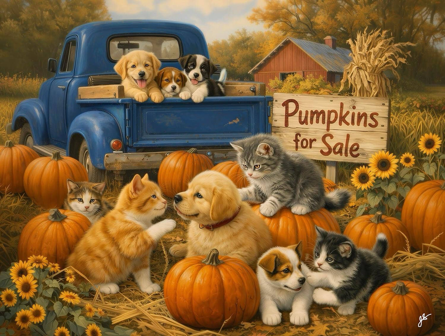 5495 Pumpkin Sales Force 500 pc Puzzle