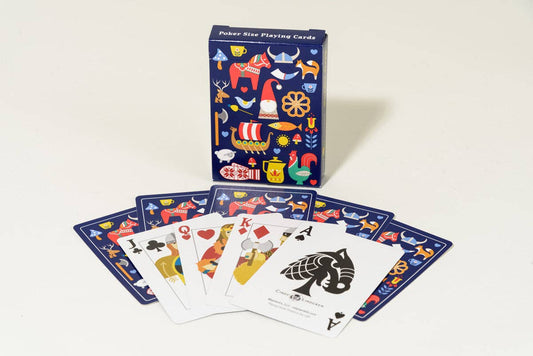 Nordic Deck - Navy - Poker Size Playing Cards