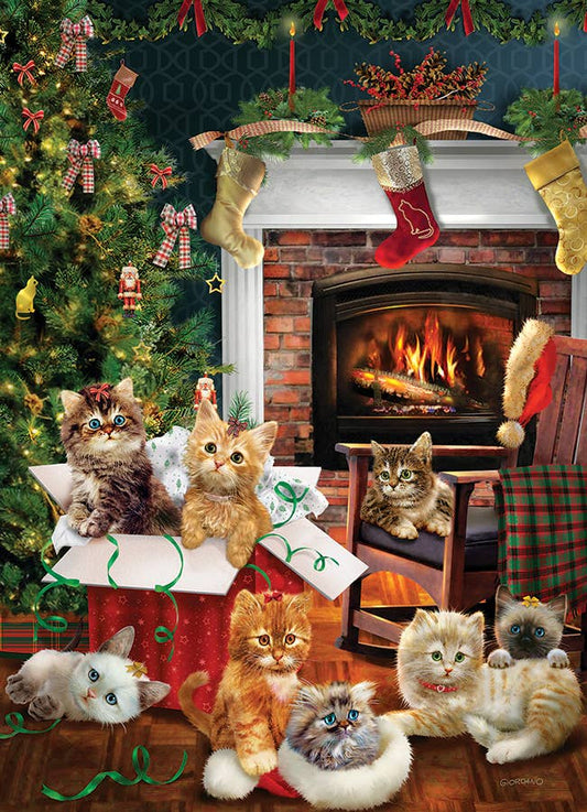 Christmas Kittens 500-Piece Cobble Hill Puzzle