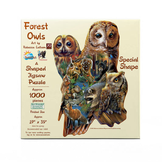 0284 Forest Owls SHAPED Puzzle
