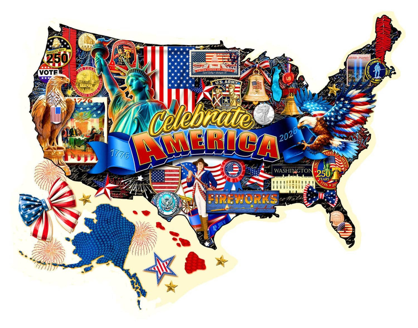 5002 Celebrate America 250 - USA Shape