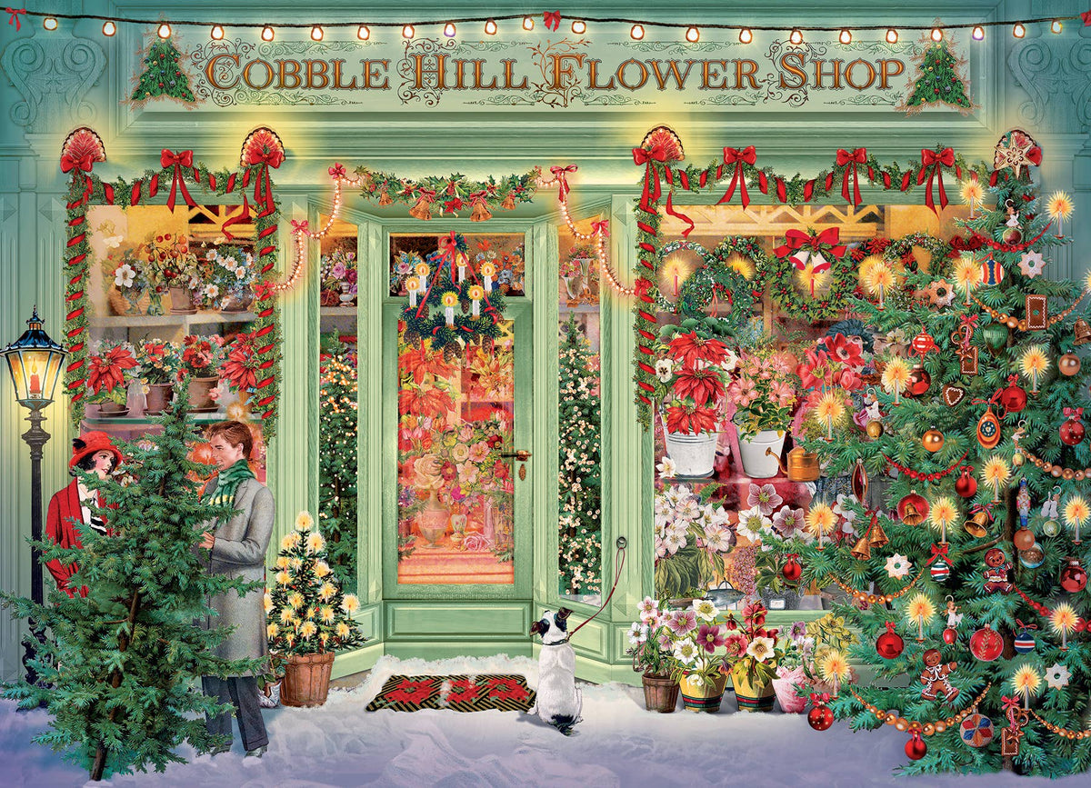 Christmas Flower Shop 1000-Piece Cobble Hill Puzzle
