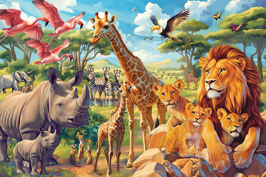 African Plains (35-Piece) Cobble Hill Floor Puzzle