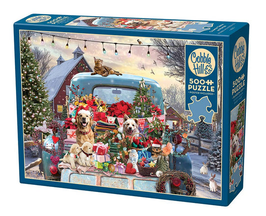 Country Truck in Winter 500-Piece Cobble Hill Puzzle
